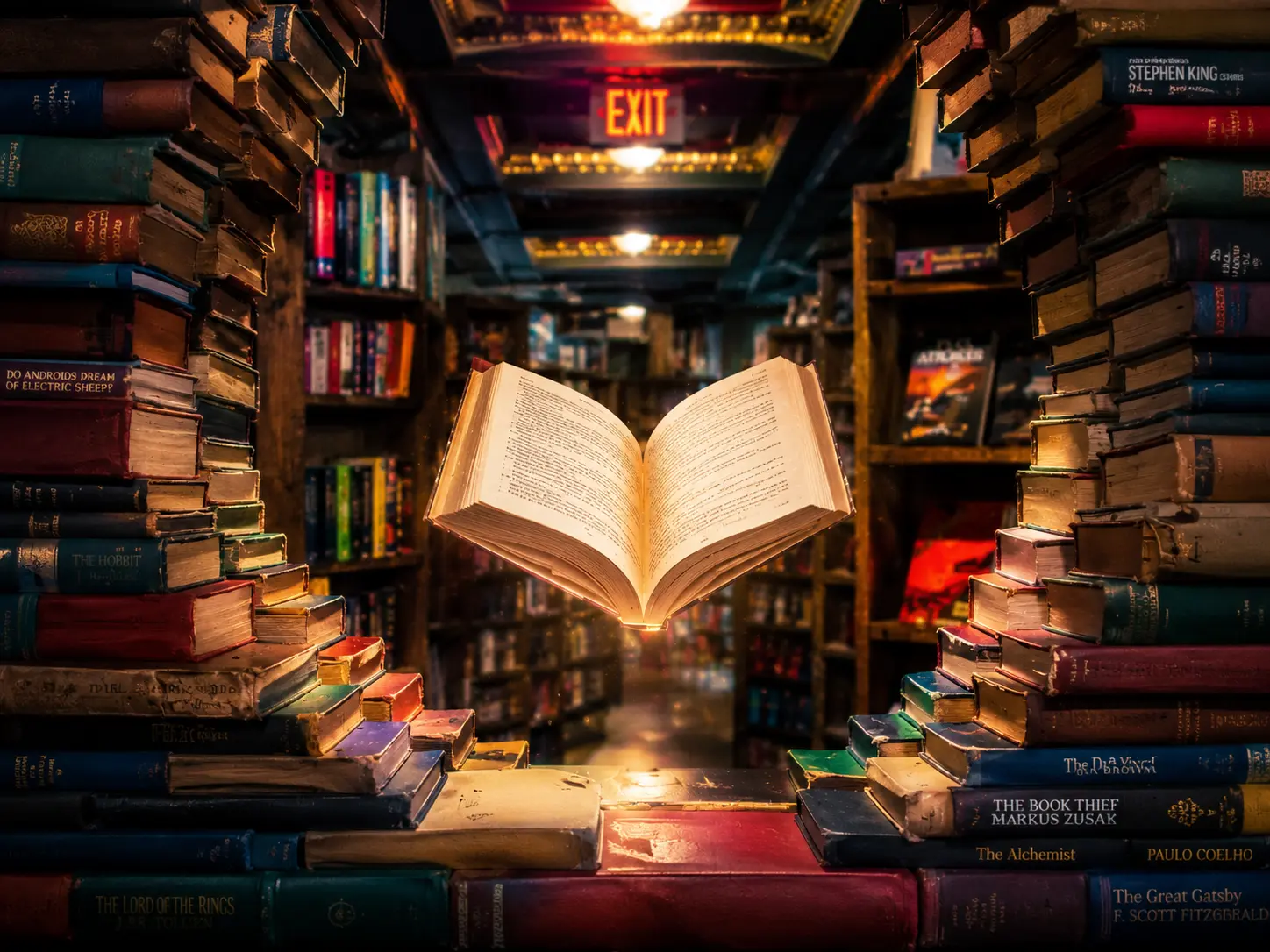Student reading academic books
